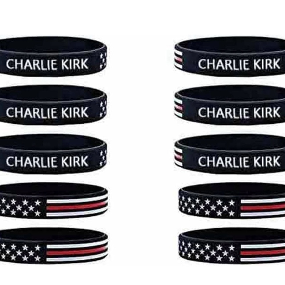 Charlie Kirk Rubber Bracelets Silicone Wristbands Bracelets - 10 pack NWT - Picture 3 of 3